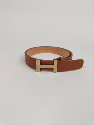 Cintura in vera pelle Oroh belt Cognac