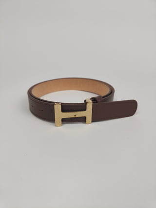 Cintura in vera pelle Oroh belt Testa di moro