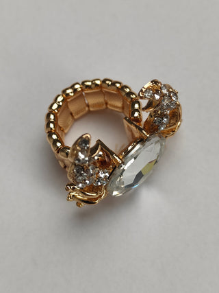 Anello Granchio – Regolabile, Dorato, Antiallergico