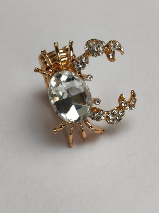Anello Granchio – Regolabile, Dorato, Antiallergico