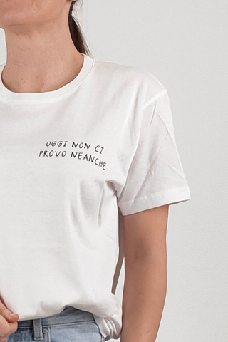 T-shirt Hangard "Oggi non ci provo neanche" Nera